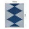World Rug Gallery Bohemian Stripe Diamond Reversible Recycled Plastic 7'10'' X 10' Navy Outdoor Rug 6071NAVY8X10 - alternate 7